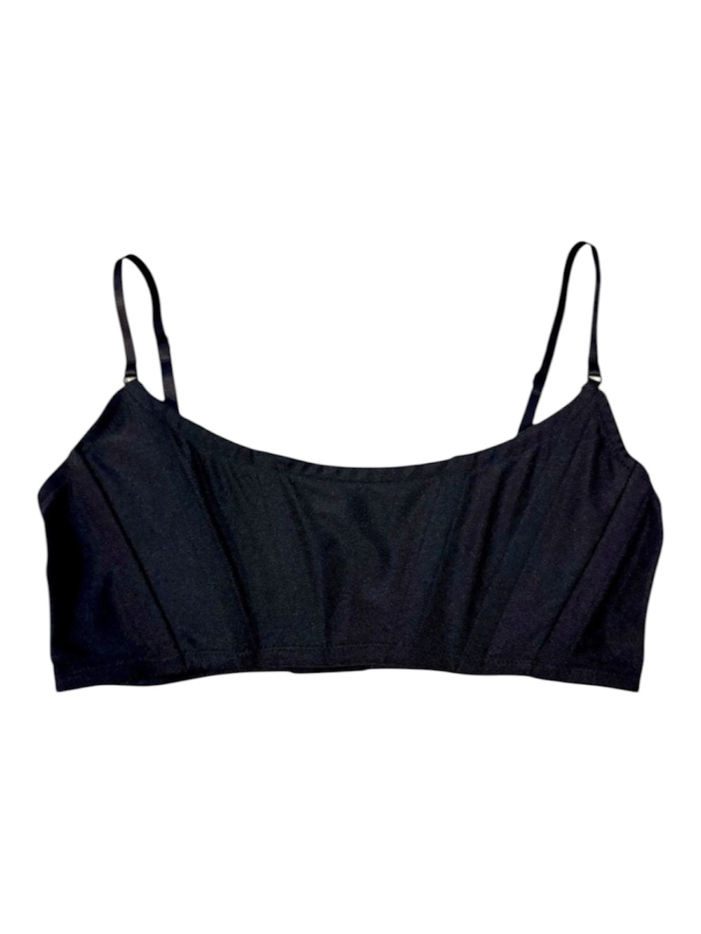 Dynamite Corset Bustier Black Mini Cropped Bra Top Size Medium